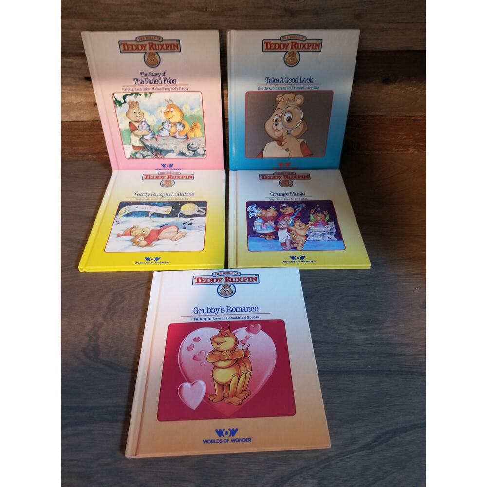 The World Of Teddy Ruxpin Lot of 5 Books Vintage 1985